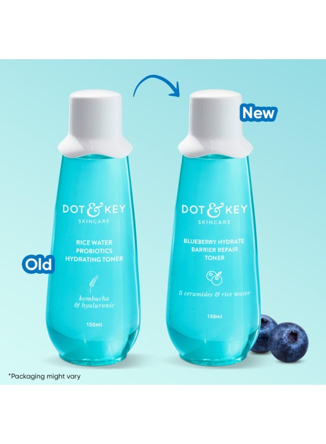 Dot & Key Rice Water Hydrating Toner With Hyaluronic |Rice Water Toner For Dry Skin, Sensitive Skin & Oily Skin |Alcohol-Free |Quick Absorbing & Non Sticky, For Hydrated Skin |Exfoliates Pores |150ml - Image 2