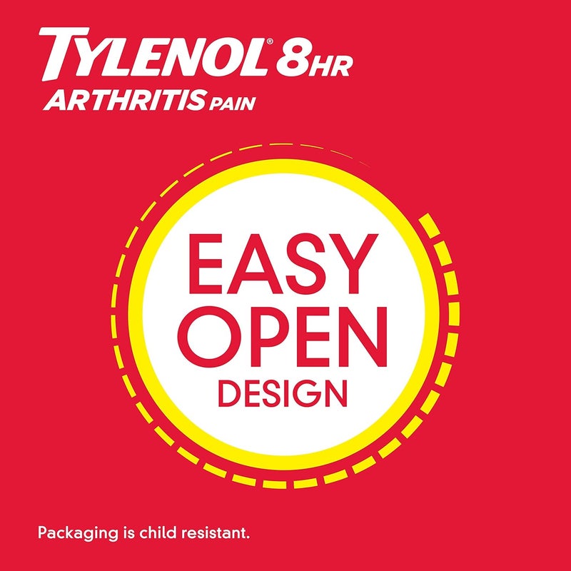 Tylenol 8HR Arthritis Pain Relief Caplets 650 mg Acetaminophen for Minor Arthritis Joint Pain Fever Reducer Extended Release Gentle on Stomach FSA or HSA Eligible 100 ct - Image 5