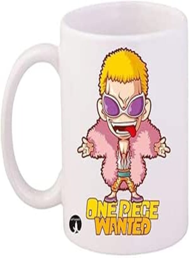 RYN Anime One Piece Printed Mug White/Pink/Yellow 11Ounce - RYNmg13013