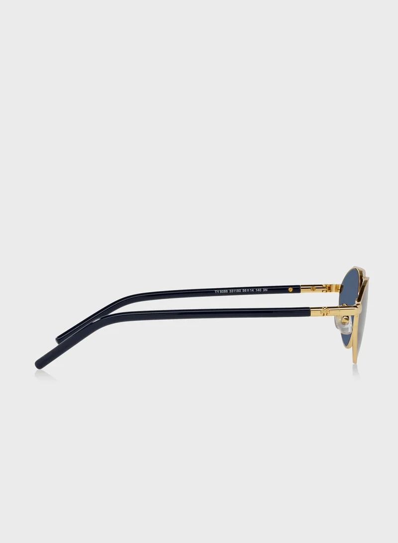 Tory Burch 0Ty6088 Oval Sunglasses