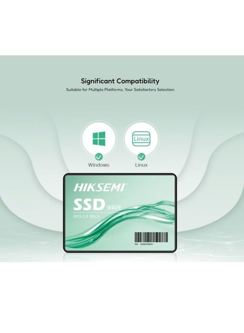 HIKSEMI Hikvision HIKSEMI WAVE(S) SATA SSD Solid State Drive 2.5 Inch Sata3-1024GB Up to 550MB/s,Internal Solid State Drive for Desktop Laptop Computer KSA Virsion - Image 3
