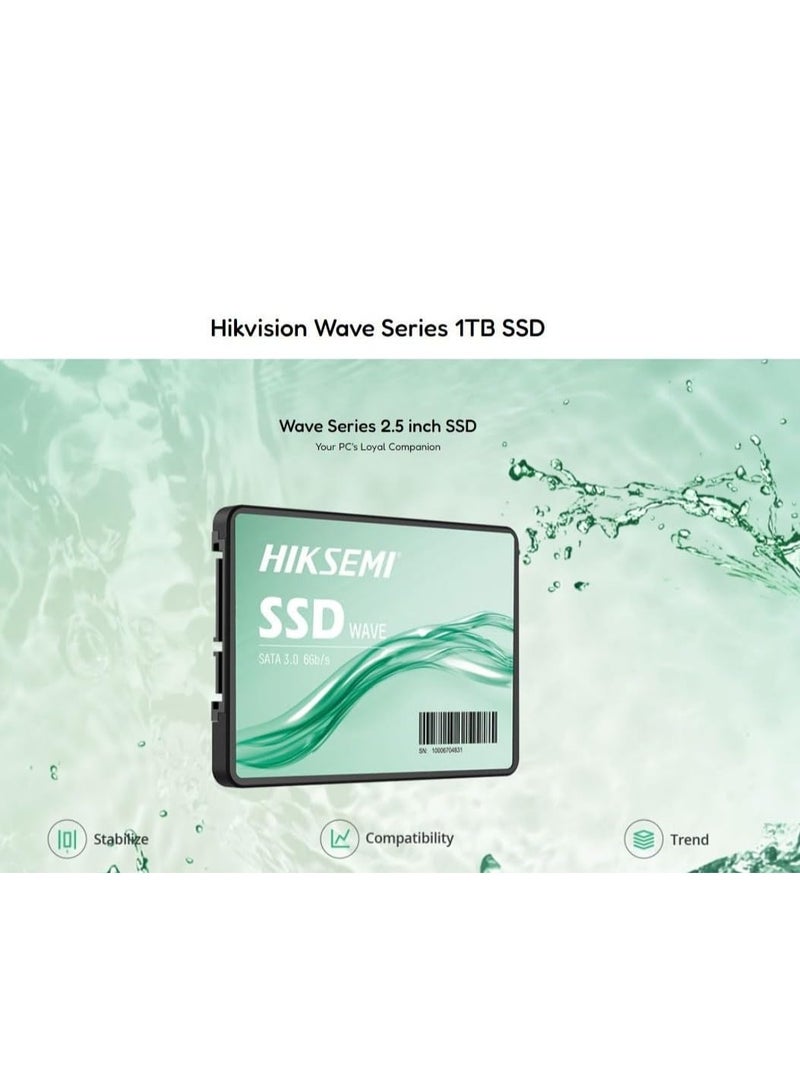 HIKSEMI Hikvision HIKSEMI WAVE(S) SATA SSD Solid State Drive 2.5 Inch Sata3-1024GB Up to 550MB/s,Internal Solid State Drive for Desktop Laptop Computer KSA Virsion - Image 2