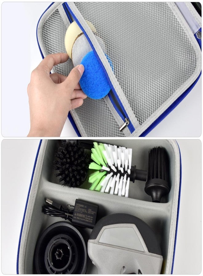 PAIYULE Case for Dremel Versa Power Scrubber Kit Cleaning Tool PC10-07/ PC360-5 Grout Brush, Bathroom Shower Scrub Kitchen & Bathtub Cleaner Holder for More Kinds Spin Scrubbers, Sponge Pads-Grey(Box Only) - Image 3