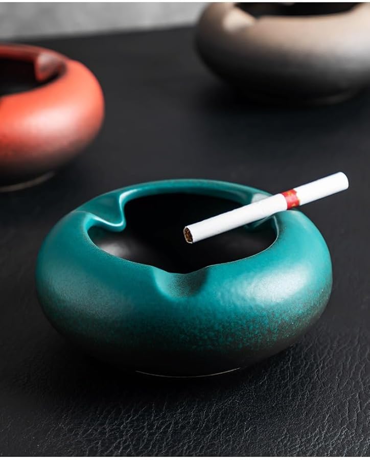 Personalized Kiln Turned Ceramic Ashtray Color A For Home Office Patio Decor - Image 3