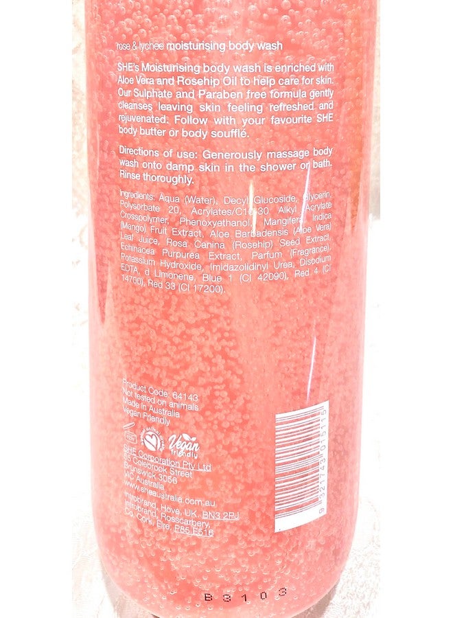 Om She Aromatherapy Rose & Lychee Shower Body Wash 33.8 Oz - Image 2