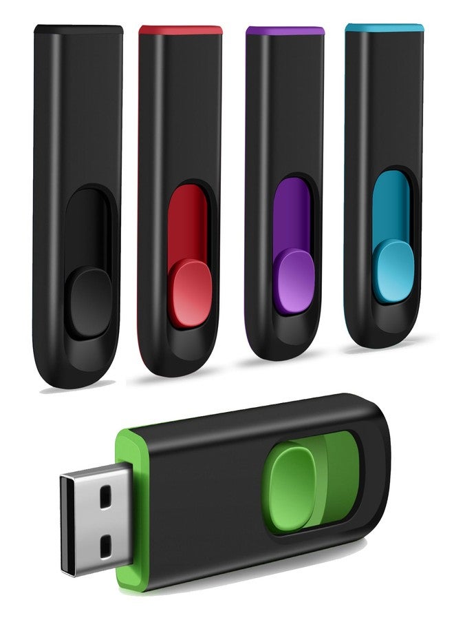 MAKACTUA 5 Pack 8GB USB Flash Drive, USB 2.0 Memory Stick Thumb Drive Pen Drives Jump Drive for Data Storage Multiple Color - Image 1
