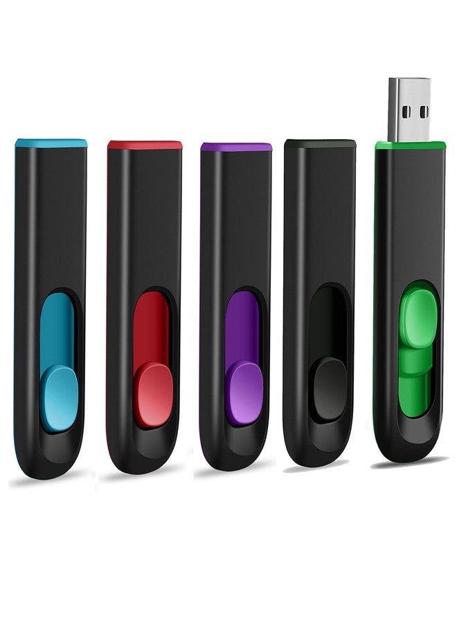 MAKACTUA 5 Pack 8GB USB Flash Drive, USB 2.0 Memory Stick Thumb Drive Pen Drives Jump Drive for Data Storage Multiple Color - Image 2