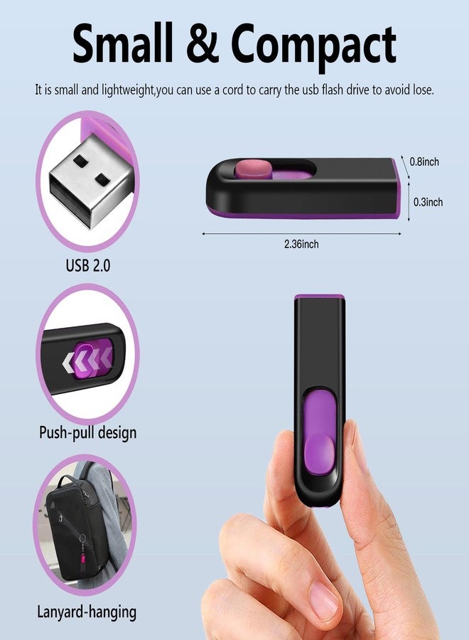MAKACTUA 5 Pack 8GB USB Flash Drive, USB 2.0 Memory Stick Thumb Drive Pen Drives Jump Drive for Data Storage Multiple Color - Image 4