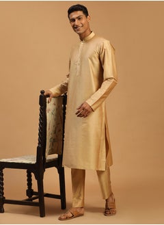 Men's Black Viscose Kurta, Pyjama & Dupatta Set