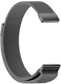 Generic Milanese Loop Watch Band Magnetic Closure Mesh Stainless Steel Replacement Strap for Samsung Active 2 20mm - Black
