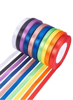 ATKET 10-Piece Satin Ribbons 15mm Width Assorted Colours  - Image 1