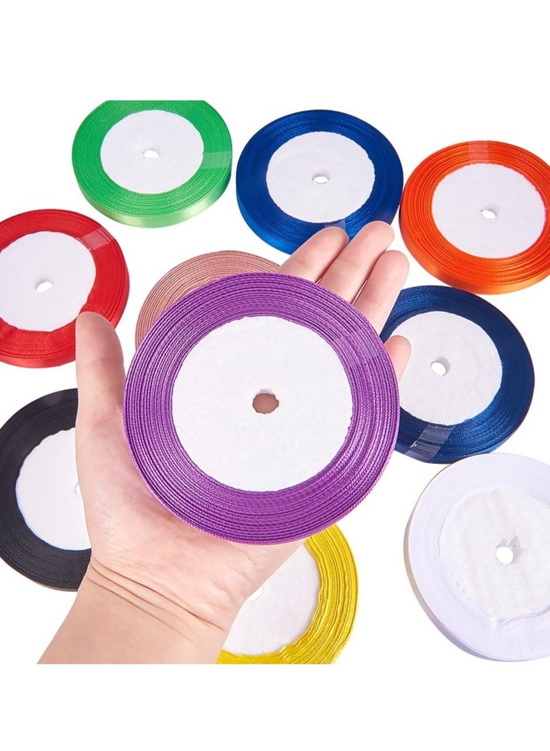 ATKET 10-Piece Satin Ribbons 15mm Width Assorted Colours - Image 3