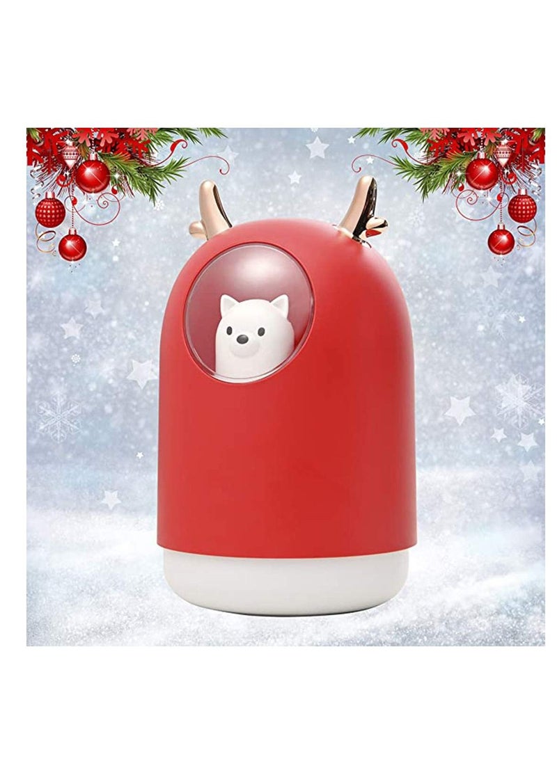 واي آند دي Cool Mist Humidifier with Adjustable Mode, 300 ml Water Tank Lasts Up to 10 Hours, 7 Color LED Lights Changing, Waterless Auto Shut-Off for Home, Bedroom, Office (Red) - Image 1