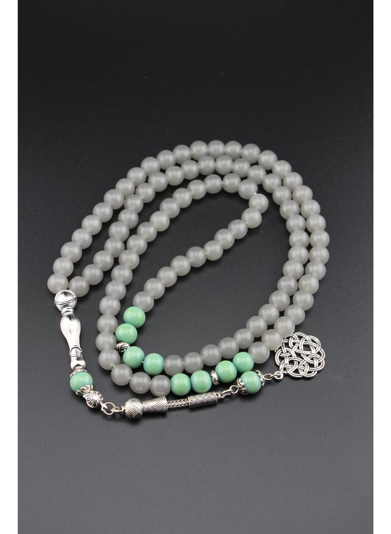 Kamins Collection Grey Agate & Green Agate Tasbih - Image 3