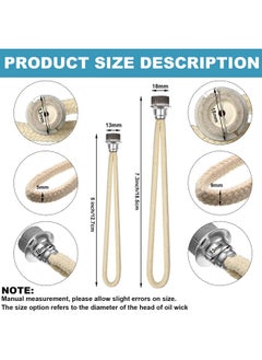 Maitys 4 Pieces Oil Lamp Wick Replacement Air Tightly Control Catalytic Burner Lamps Wick For Diffuser Aromatherapy Decorations (Gold And Silver18 Mm/ 0.71 Inch)  - Image 2