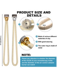 Maitys 4 Pieces Oil Lamp Wick Replacement Air Tightly Control Catalytic Burner Lamps Wick For Diffuser Aromatherapy Decorations (Gold And Silver18 Mm/ 0.71 Inch)  - Image 3