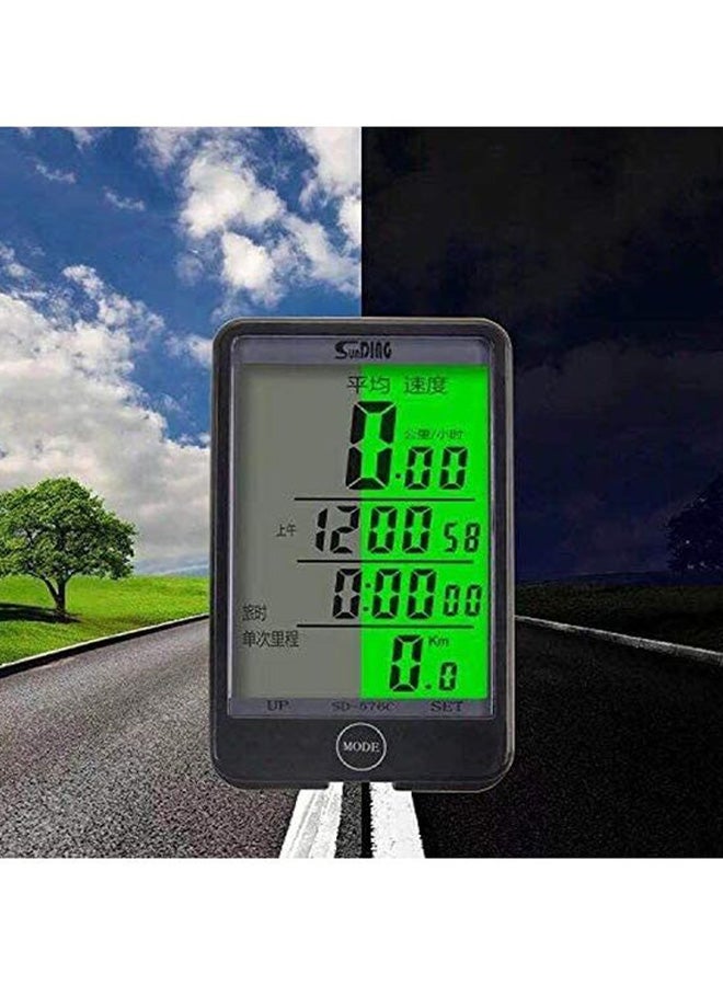 فلرا جهاز كمبيوتر مزود بعداد مسافات وعداد سرعة لركوب الدراجات ‎4.3x14x7.2سم - Image 2