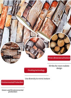 GUDOO 3D Self-Adhesive Wallpaper,Faux Stone Peel And Stick Wallpaper,Water Proof Spillage Proof,PVC Wallpaper For House Decoration 45cm x 10m  - Image 5