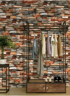 GUDOO 3D Self-Adhesive Wallpaper,Faux Stone Peel And Stick Wallpaper,Water Proof Spillage Proof,PVC Wallpaper For House Decoration 45cm x 10m  - Image 3