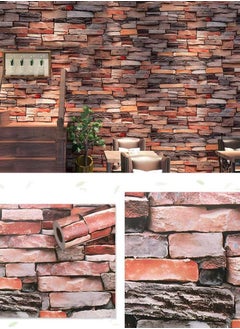 GUDOO 3D Self-Adhesive Wallpaper,Faux Stone Peel And Stick Wallpaper,Water Proof Spillage Proof,PVC Wallpaper For House Decoration 45cm x 10m  - Image 4
