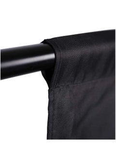 Generic Collapsible Backdrop Photo Booth Background Polyester Cotton Backdrop for YouTube Video Recording Photography Video Television Screen Birthday Wedding Party (3.3x6.6ft Black)  - Image 2