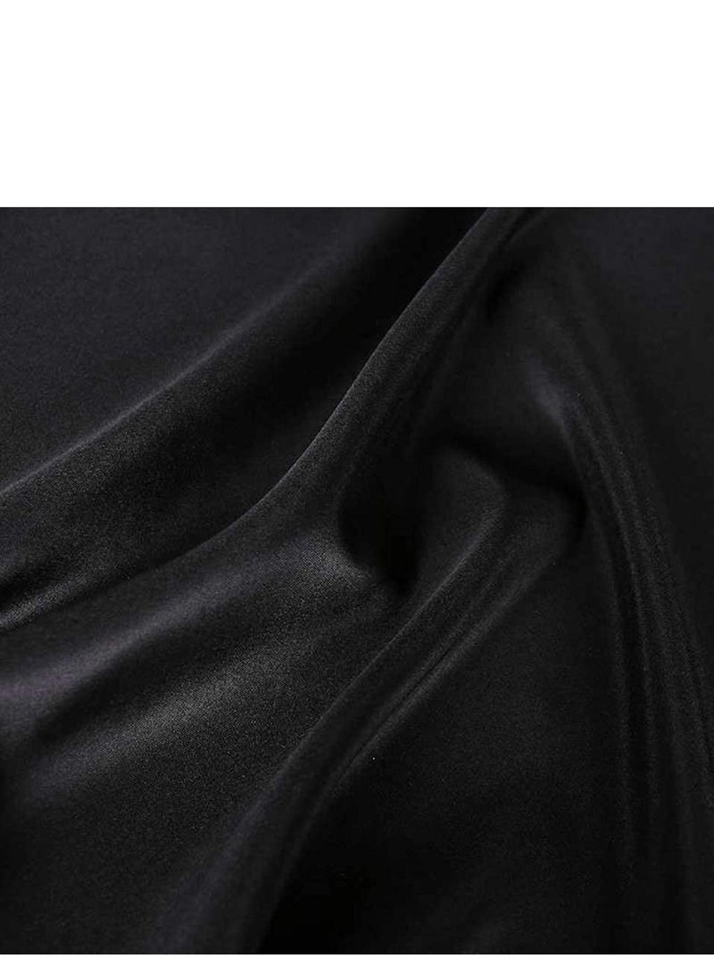 Collapsible Backdrop Photo Booth Background Polyester Cotton Backdrop for YouTube Video Recording Photography Video Television Screen Birthday Wedding Party (3.3x6.6ft Black)  - Image 3