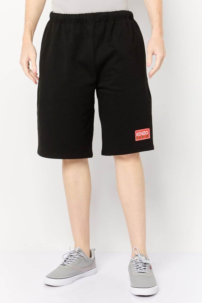 Kenzo Men Brand Logo Basic Shorts, Black - Image 1