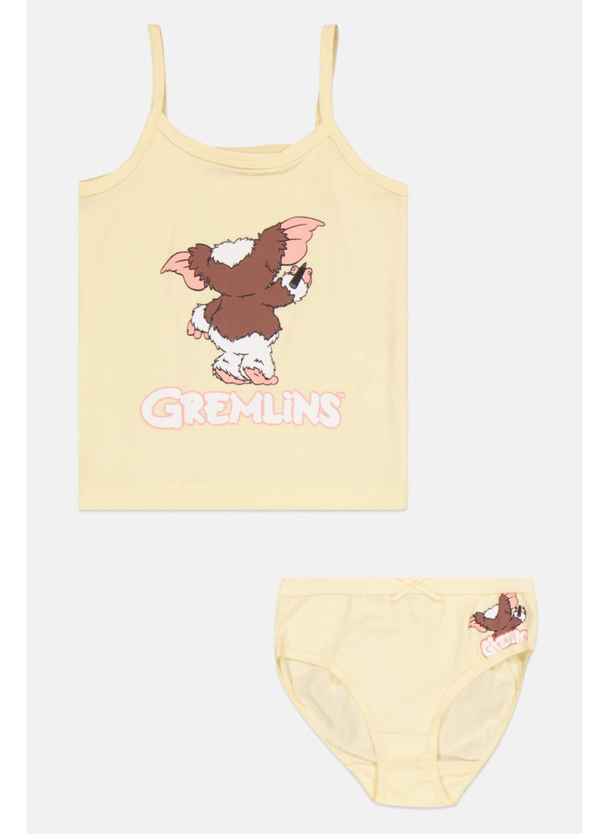 Gremlins Toddlers Girl Sleeveless Graphics Tank Top And Brief, Yellow  - Image 1