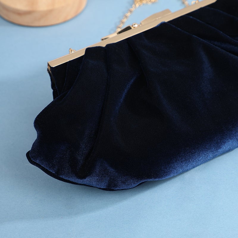 Pleated Clutch Bag, Simple Cosmetics Evening Bag, Ladies Dress With Elegant Shoulder Crossbody Bag - Image 5