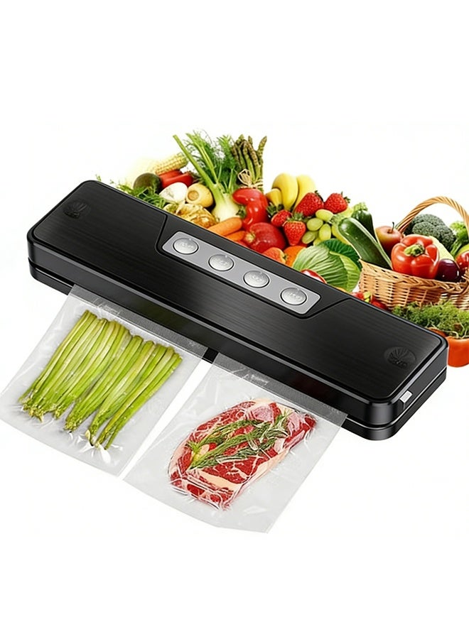 Vacuum Sealer Machines Equipped With 10 Vacuum Sealed Bags Automatic Heat Sealing Machine for Food Packing&Fresh-keeping  Vacuum Sealer with Dry Moist Modes Digital Display Detachable Cleaning - Image 1