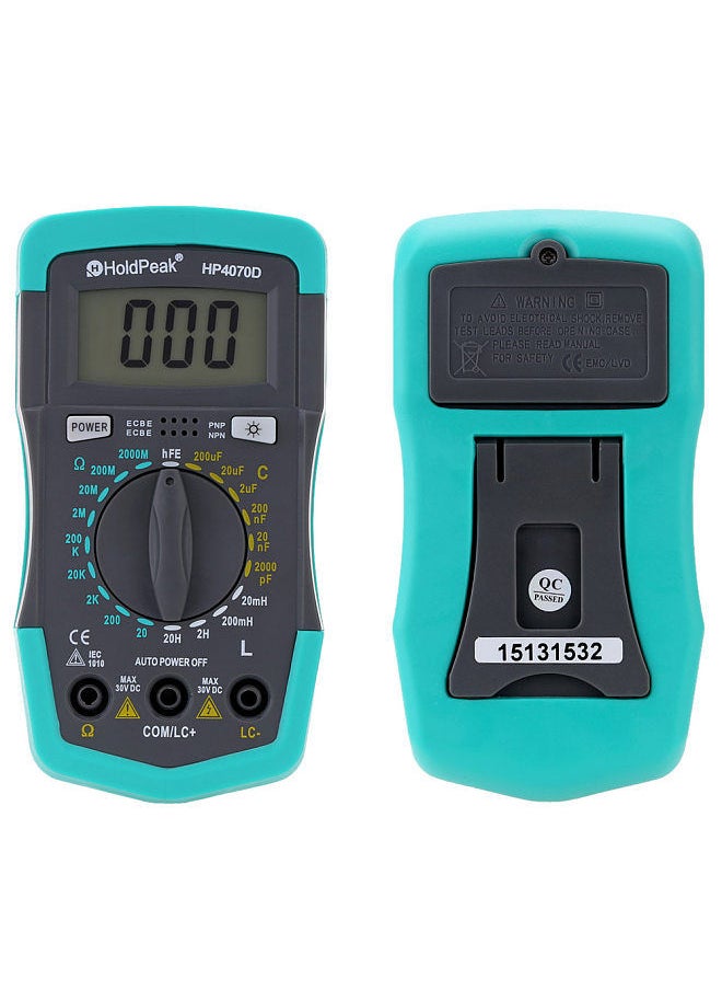 HoldPeak - HoldPeak HP4070D Mini Digital Multimeter Resistance Capacitance Inductance Transistor Test - Image 1