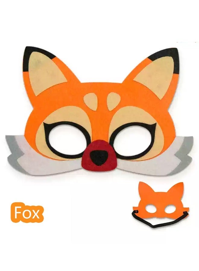 إسكدنيا مجموعة من 5 أقنعة حيوانات للأطفال على شكل نمر/ثعلب/ذئب/أسد/نمر لل، إكسسوارات حفلات - Image 4