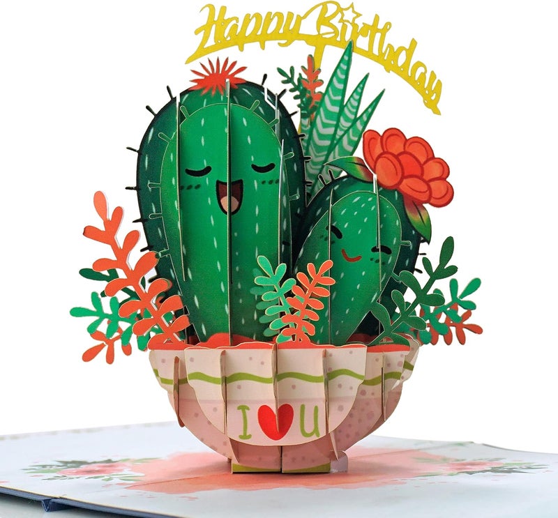 كت بوب أب. كوم بطاقة عيد الأم من نوع “كوت بوب أب”， بطاقة عيد ميلاد ثلاثية الأبعاد (بأزهار الهيبيسكوس). - Image 1