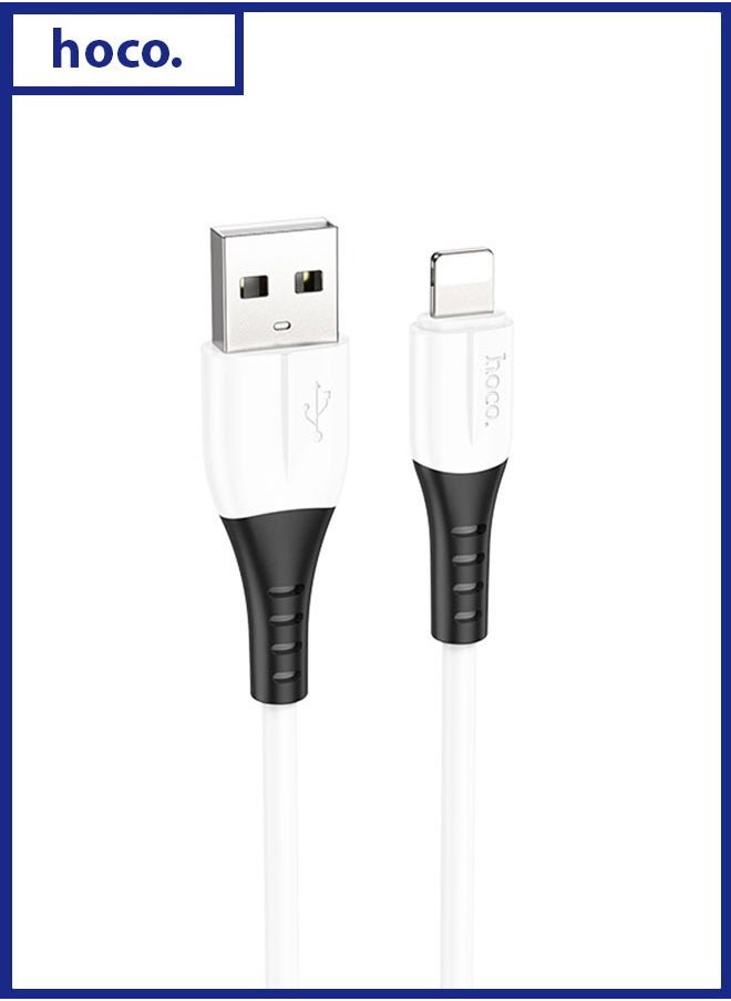 hoco. X82 iP silicone charging data cable  - Image 1