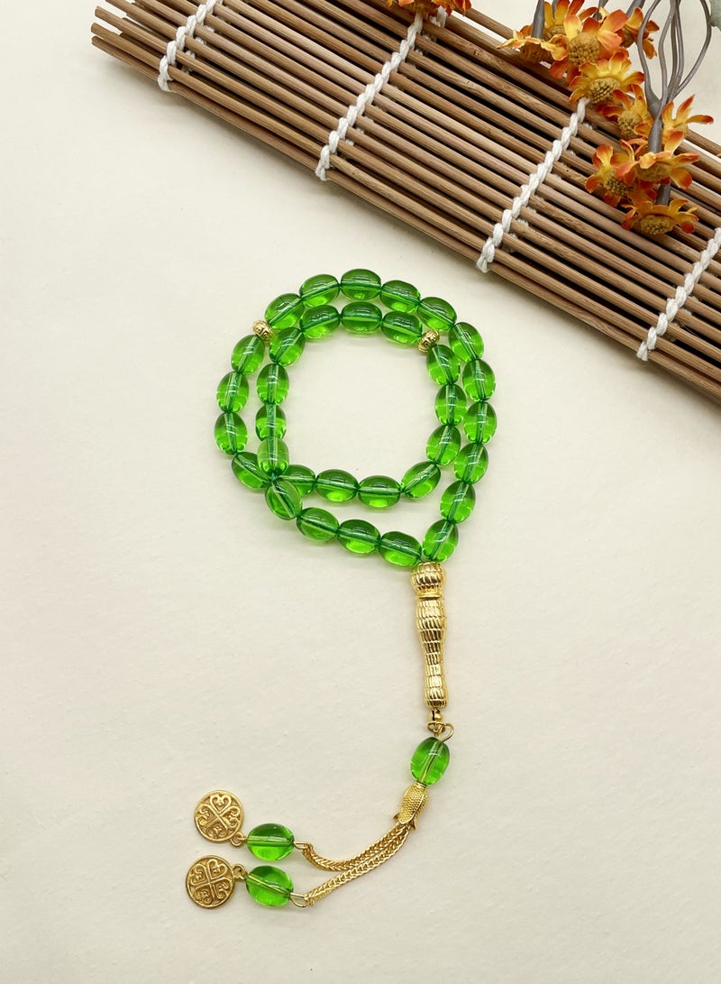 Tasbih 8X11 33 خرزات الزجاج Lingyun خرزات مصنوعة يدويا  - Image 1