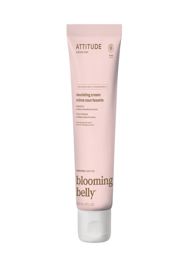 Attitude كريم الجسم المغذي للحمل من أتيتيود، معتمد من EWG، مختبر جلدياً، قائم على النباتات والمعادن، منتجات أمومة نباتية، زيت الأركان، 8 أونصة سائلة - Image 1