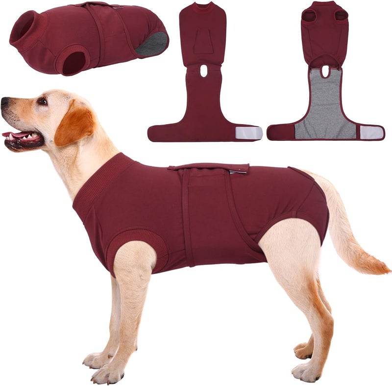 Kuoser Dog Surgery Recovery Suit, Recovery Suit for Female Male Dogs, Dog Onesie After Surgery Spay Neuter, Anti-Licking Pet Surgical Recovery Snugly Suit, Bodysuit for Abdominal Wounds Skin Disease - Image 1