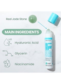 masque Bar masque BAR My Ingredients Hydrating Under Eye Serum with 360° Jade Stone Roller, Niacinamide & Hyaluronic Acid Treats Eye Puffiness, Dark Circles- Instant Wrinkle Remover -Revitalize Tired Skin-20ml  - Image 3