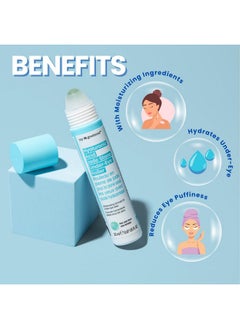 masque Bar masque BAR My Ingredients Hydrating Under Eye Serum with 360° Jade Stone Roller, Niacinamide & Hyaluronic Acid Treats Eye Puffiness, Dark Circles- Instant Wrinkle Remover -Revitalize Tired Skin-20ml  - Image 2
