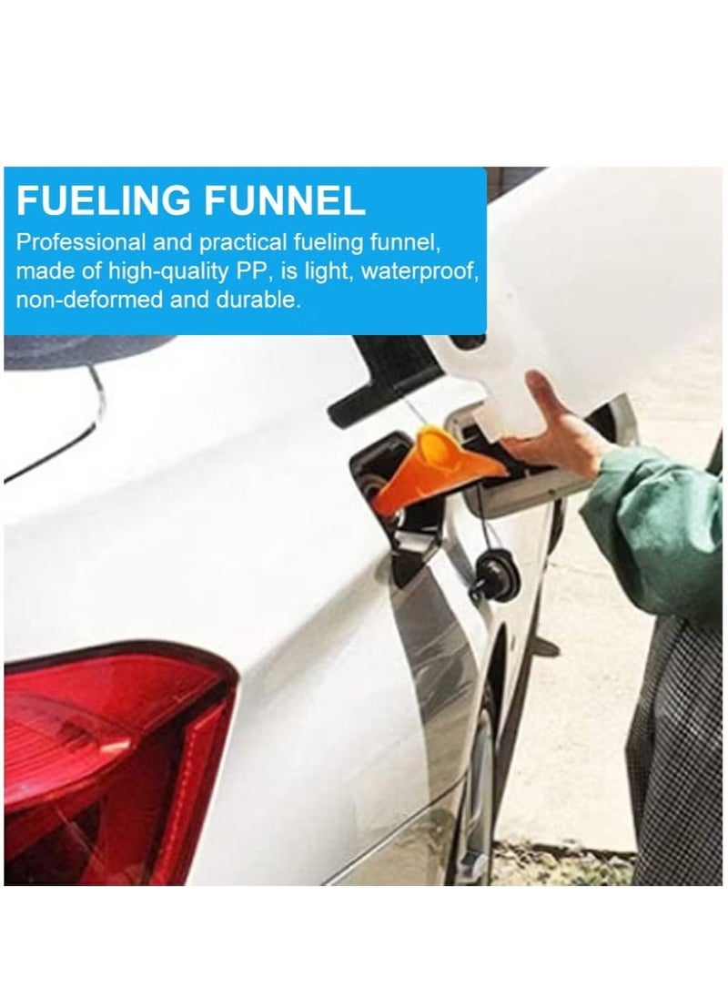 GMORO - 6 Pcs Car Refueling Long Funnel Plastic Funnel Kit Automotive Funnel Universal Long Mouth Funnel - Image 1