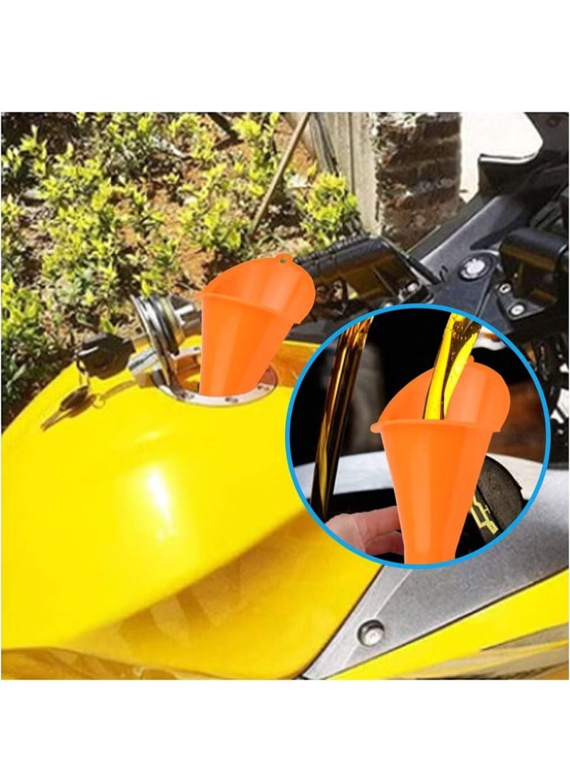GMORO - 6 Pcs Car Refueling Long Funnel Plastic Funnel Kit Automotive Funnel Universal Long Mouth Funnel - Image 1