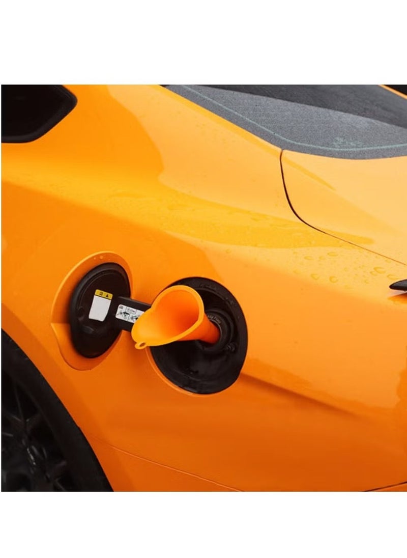 GMORO - 6 Pcs Car Refueling Long Funnel Plastic Funnel Kit Automotive Funnel Universal Long Mouth Funnel - Image 1