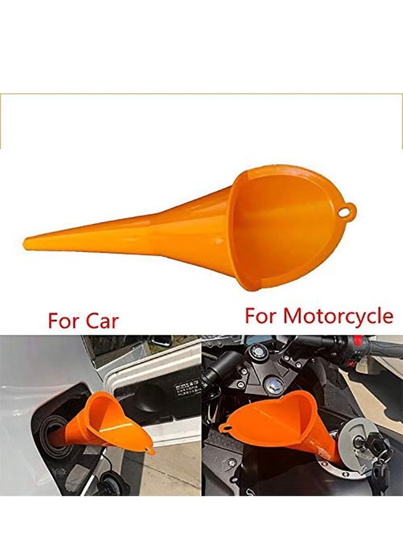GMORO - 6 Pcs Car Refueling Long Funnel Plastic Funnel Kit Automotive Funnel Universal Long Mouth Funnel - Image 1