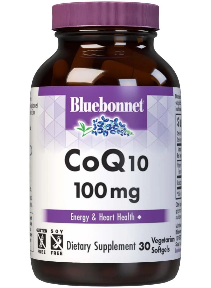 Bluebonnet CoQ10 – 100 mg – 30 Vegetarian Softgels – Heart & Energy Support