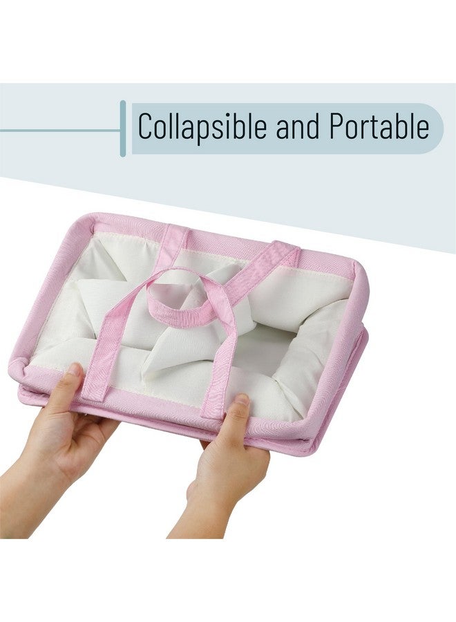 Mr. Pen Baby Diaper Caddy Organizer, Pink Quilted Fabric, Car Diaper Caddy, Portable - Image 1