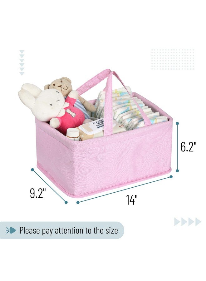 Mr. Pen Baby Diaper Caddy Organizer, Pink Quilted Fabric, Car Diaper Caddy, Portable - Image 2