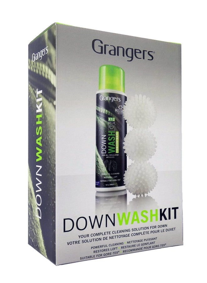 Grangers Down Wash Kit with Down Wash (10 oz Concentrate) and 3 Reusable Dry Balls To Restore Down Loft" - Image 1