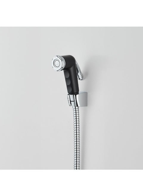 Milano Plus Stone Shattaf Set - Matt Black Finish| Pvc Jet Spray With Trigger Control Handheld Bidet Sprayer Kit-Shattaf, Hose And Holder Fits All Standard Shower Hoses Bathroom Fixtures