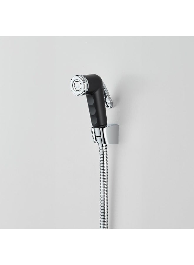DANUBE HOME Milano Plus Stone Shattaf Set - Matt Black Finish| Pvc Jet Spray With Trigger Control Handheld Bidet Sprayer Kit-Shattaf, Hose And Holder Fits All Standard Shower Hoses Bathroom Fixtures  - Image 1
