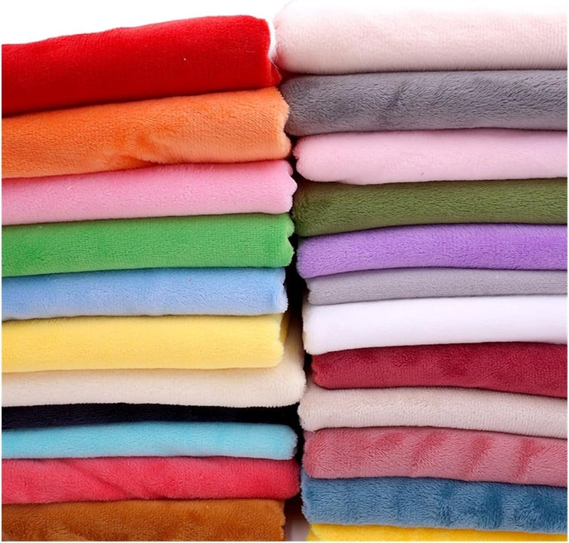 Crystal Velvet Short Plush Fabric 62inch Wide Smooth Plush Fabric Fleece Cloth for Blankets, Pajamas, Pillow Covers(Beige,100cmx160cm) - Image 3